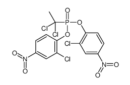 2-chloro-1-[(2-chloro-4-nitrophenoxy)-(1,1-dichloroethyl)phosphoryl]oxy-4-nitrobenzene结构式