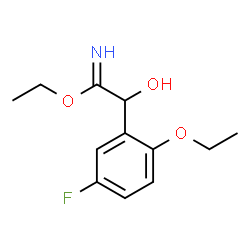 Benzeneethanimidic acid,2-ethoxy-5-fluoro--alpha--hydroxy-,ethyl ester (9CI) structure