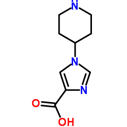 1-(4-Piperidinyl)-1H-imidazole-4-carboxylic acid结构式