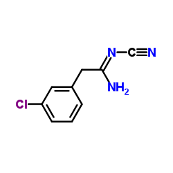 2-(3-Chlorophenyl)-N-cyanoethanimidamide结构式