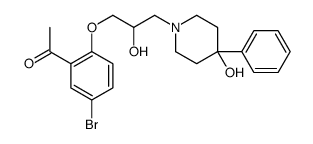1-[5-bromo-2-[2-hydroxy-3-(4-hydroxy-4-phenylpiperidin-1-yl)propoxy]phenyl]ethanone结构式