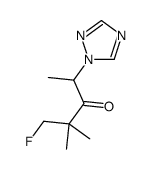 1-fluoro-2,2-dimethyl-4-(1,2,4-triazol-1-yl)pentan-3-one结构式