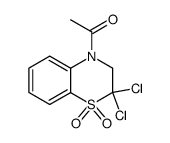 4-acetyl-2,2-dichloro-2,3-dihydrobenzo-1,4-thiazine 1,1-dioxide Structure