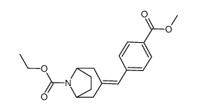 3-(4-Methoxycarbonyl-benzylidene)-8-aza-bicyclo[3.2.1]octane-8-carboxylic acid ethyl ester结构式