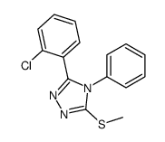 3-(2-chlorophenyl)-5-methylsulfanyl-4-phenyl-1,2,4-triazole Structure