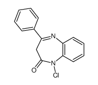 1-chloro-4-phenyl-2,3-dihydro-1H-1,5-benzodiazepin-2-one结构式