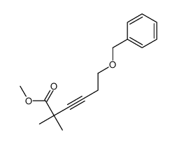 methyl 2,2-dimethyl-6-phenylmethoxyhex-3-ynoate结构式