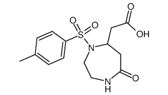 2-(7-oxo-4-tosyl-1,4-diazepan-5-yl)acetic acid Structure