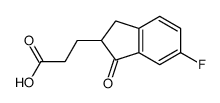 3-(5-fluoro-3-oxo-1,2-dihydroinden-2-yl)propanoic acid结构式