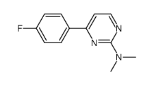 2-Dimethylamino-4-(4-fluorophenyl)pyrimidine结构式
