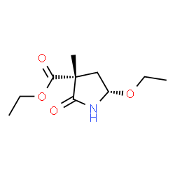 3-Pyrrolidinecarboxylicacid,5-ethoxy-3-methyl-2-oxo-,ethylester,cis-(9CI) structure