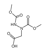 (N,N'-bis-methoxycarbonyl-hydrazino)-acetic acid Structure