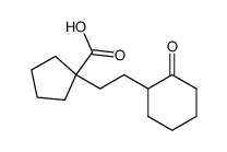 1-[2-(2-oxo-cyclohexyl)-ethyl]-cyclopentanecarboxylic acid结构式