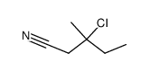 3-chloro-3-methyl-valeronitrile结构式