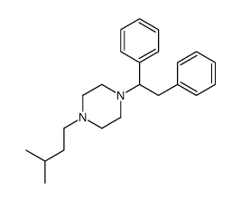 1-(1,2-diphenylethyl)-4-(3-methylbutyl)piperazine结构式