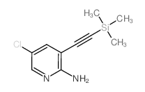 5-Chloro-3-((trimethylsilyl)ethynyl)pyridin-2-amine picture