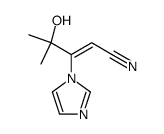 4-hydroxy-3-(1H-imidazol-1-yl)-4-methylpent-2-enenitrile结构式