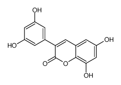 3-(3,5-dihydroxyphenyl)-6,8-dihydroxychromen-2-one结构式