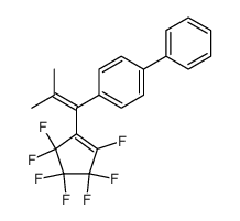 4-[1-(2,3,3,4,4,5,5-Heptafluoro-cyclopent-1-enyl)-2-methyl-propenyl]-biphenyl Structure