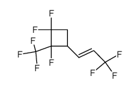 1,2,2-trifluoro-1-trifluoromethyl-4-(3,3,3-trifluoroprop-1-enyl)cyclobutane结构式