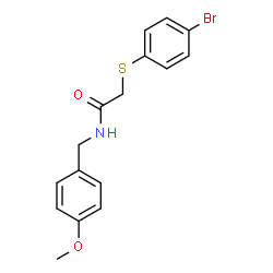 2-[(4-BROMOPHENYL)SULFANYL]-N-(4-METHOXYBENZYL)ACETAMIDE结构式