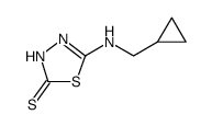 5-((cyclopropylmethyl)amino)-1,3,4-thiadiazole-2(3h)-thione结构式