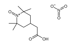 2-(2,2,6,6-tetramethyl-1-oxopiperidin-1-ium-4-yl)acetic acid,nitrate Structure