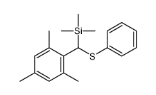 trimethyl-[phenylsulfanyl-(2,4,6-trimethylphenyl)methyl]silane Structure