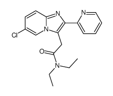 2-(6-chloro-2-pyridin-2-ylimidazo[1,2-a]pyridin-3-yl)-N,N-diethylacetamide结构式