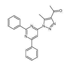 1-[1-(2,6-Diphenyl-pyrimidin-4-yl)-5-methyl-1H-[1,2,3]triazol-4-yl]-ethanone结构式