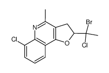 2-(1-bromo-1-chloroethyl)-6-chloro-4-methyl-2,3-dihydrofuro[3,2-c]quinoline结构式
