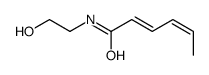 N-(2-hydroxyethyl)hexa-2,4-dienamide Structure