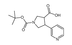 1-[(2-methylpropan-2-yl)oxycarbonyl]-4-pyridin-3-ylpyrrolidine-3-carboxylic acid Structure