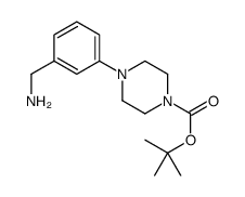 TERT-BUTYL 4-(3-(AMINOMETHYL)PHENYL)PIPERAZINE-1-CARBOXYLATE Structure