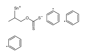 O-(2-methylpropyl) triphenylstannylsulfanylmethanethioate结构式