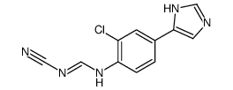 N'-[2-chloro-4-(1H-imidazol-5-yl)phenyl]-N-cyanomethanimidamide结构式