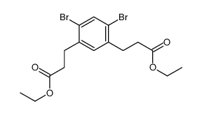 ethyl 3-[2,4-dibromo-5-(3-ethoxy-3-oxopropyl)phenyl]propanoate结构式