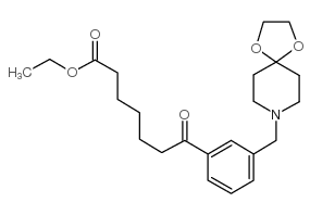 ETHYL 7-[3-[8-(1,4-DIOXA-8-AZASPIRO[4.5]DECYL)METHYL]PHENYL]-7-OXOHEPTANOATE Structure