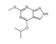 6-methylsulfanyl-4-propan-2-yloxy-1H-pyrazolo[3,4-d]pyrimidine结构式