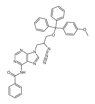 (+/-)-N-(9-{2-azido-3-[(4-methoxytrityl)oxy]propyl}-9H-purin-6-yl)benzamide结构式