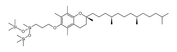 Trisiloxane, 3-[3-[[(2R)-3,4-dihydro-2,5,7,8-tetramethyl-2-[(4R,8R)-4,8,12-trimethyltridecyl]-2H-1-benzopyran-6-yl]oxy]propyl]-1,1,1,3,5,5,5-heptamethyl结构式