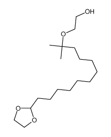 2-[12-(1,3-dioxolan-2-yl)-2-methyldodecan-2-yl]oxyethanol结构式