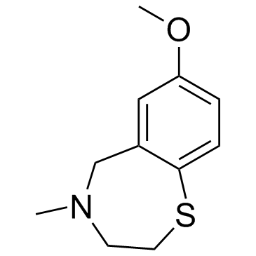 7-甲氧基-4-甲基-2,3,4,5-四氢苯并[f][1,4]硫氮杂卓结构式