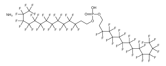 ammonium bis(3,3,4,4,5,5,6,6,7,7,8,8,9,9,10,10,11,11,12,12,13,13,14,14,14-pentacosafluorotetradecyl) phosphate结构式