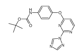 [4-(2-[1,2,4]Triazol-1-yl-pyrimidin-4-yloxy)-phenyl]-carbamic acid tert-butyl ester结构式