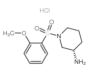 (S)-1-(2-Methoxy-benzenesulfonyl)-piperidin-3-ylamine hydrochloride结构式