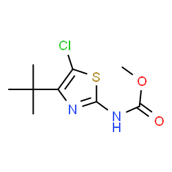 Carbamic acid,[5-chloro-4-(1,1-dimethylethyl)-2-thiazolyl]-,methyl ester (9CI)结构式