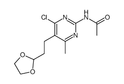 N-[4-chloro-5-(2-[1,3]dioxolan-2-yl-ethyl)-6-methyl-pyrimidin-2-yl]-acetamide Structure