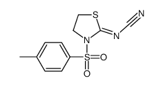 [3-(4-methylphenyl)sulfonyl-1,3-thiazolidin-2-ylidene]cyanamide Structure