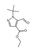 5-formyl-1-tert-butyl-1H-pyrazole-4-carboxylic acid, ethyl ester结构式